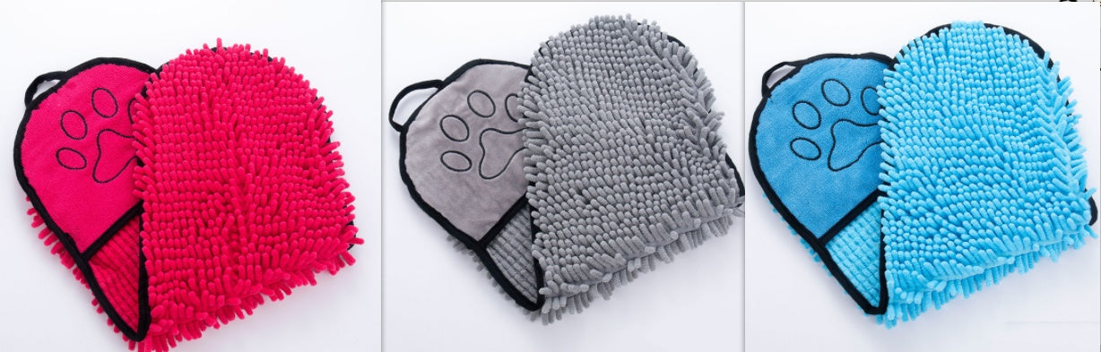 Accappatoio per cani e gatti super assorbente in microfibra