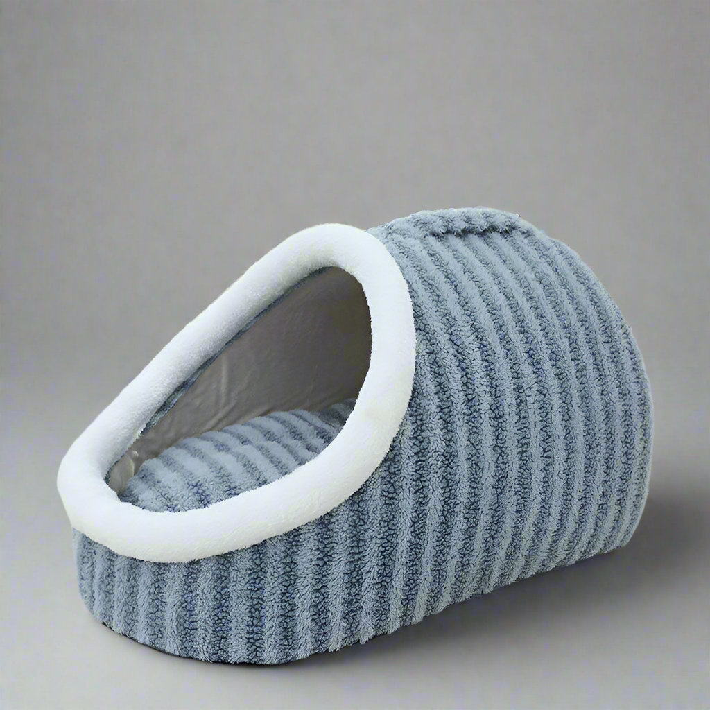 Cuccia a ciabatta per animali domestici in caldo e morbido tessuto a colori pastello