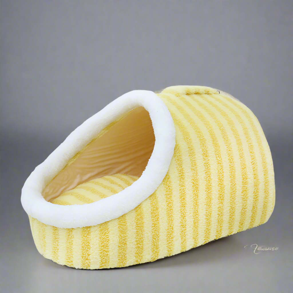 Cuccia a ciabatta per animali domestici in caldo e morbido tessuto a colori pastello