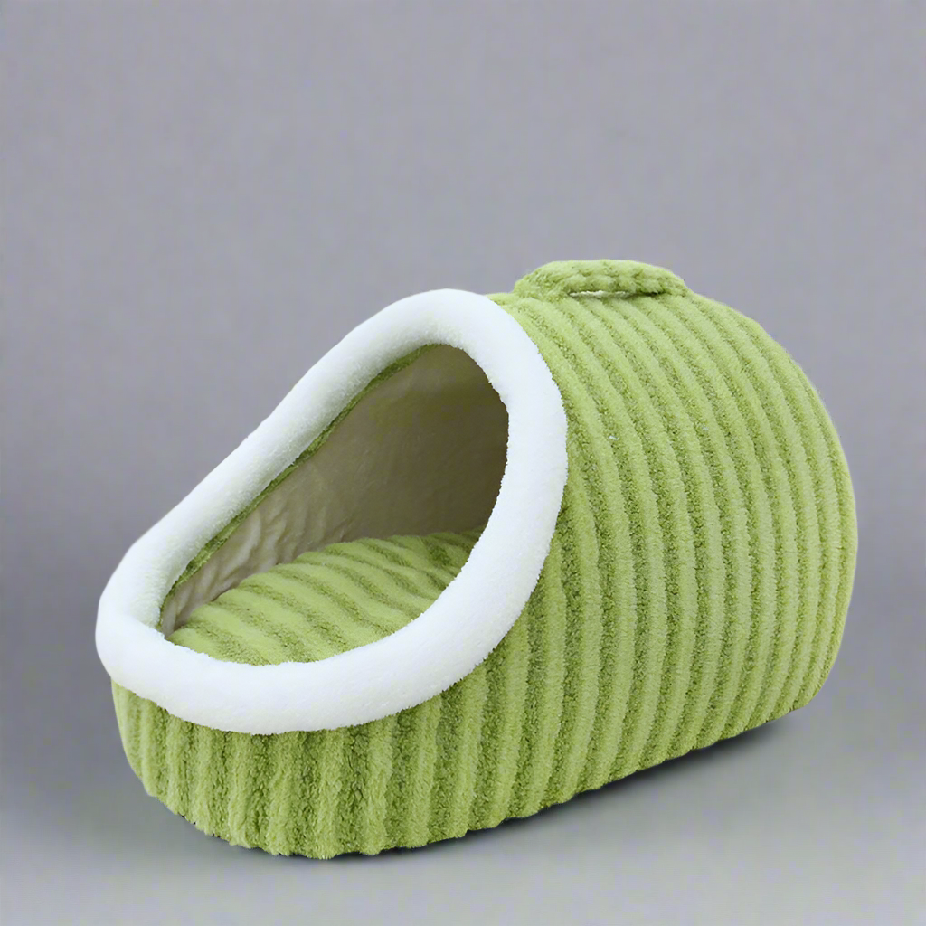 Cuccia a ciabatta per animali domestici in caldo e morbido tessuto a colori pastello