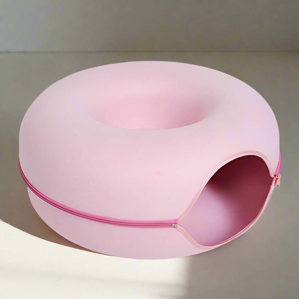 Tunnel rotondo per gatti n feltro di lana smontabile e lavabile